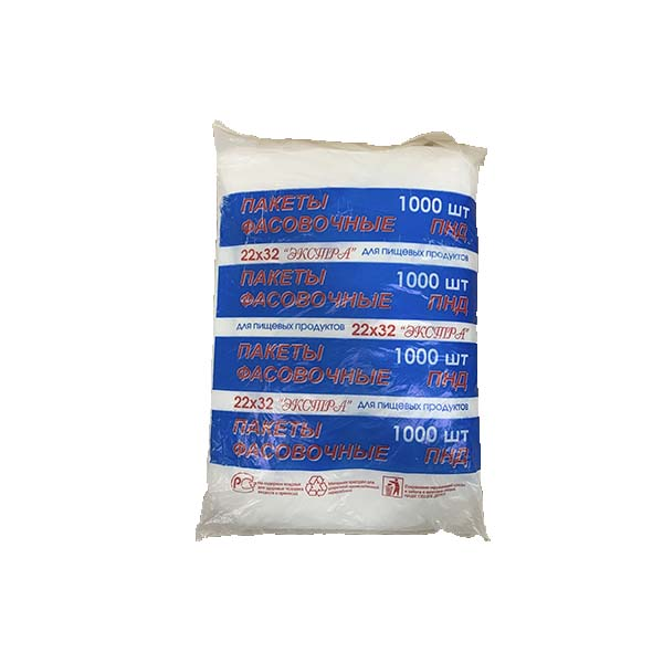 Пакет фасовочный 22*32-8 (1*1000/10уп)