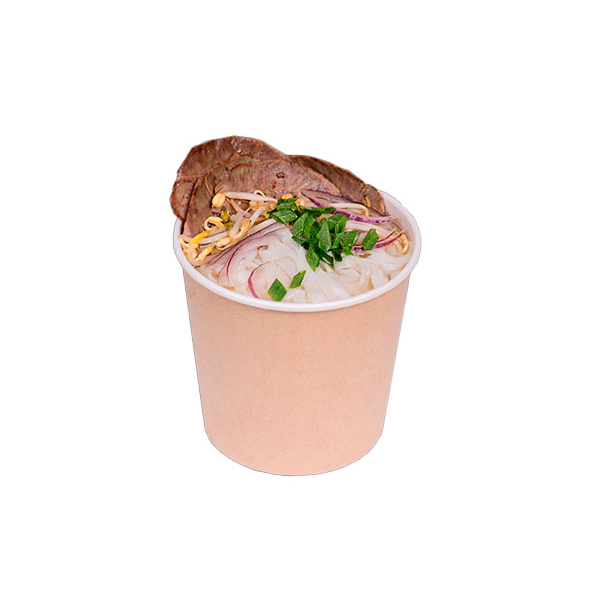 Супница 700мл Round Bowl Крафт с полипропиленовой крышкой, OSQ (1*35/15уп)