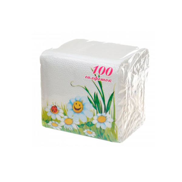 Салфетки белые "Классик" 100л. (1/15)