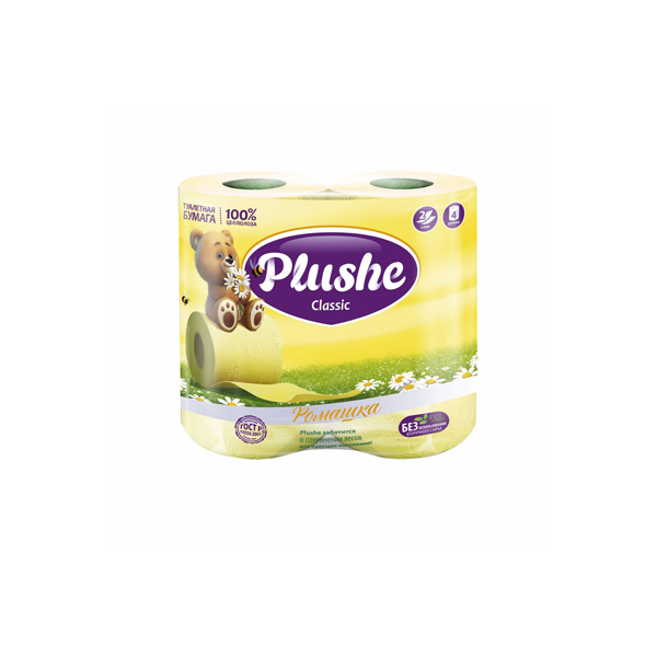 Туалетная бумага Plushe 2х-сл аромат. Ромашка (1*8шт/8уп)