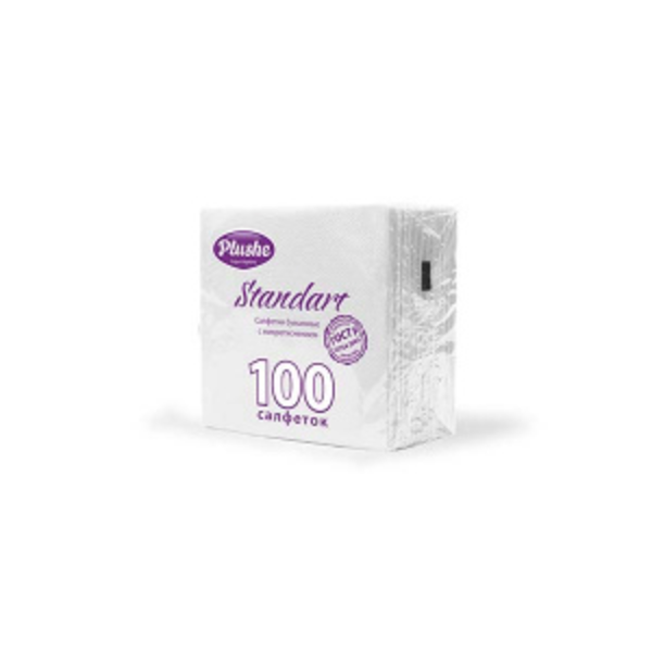 Салфетки белые "Plushe" 100л (1/20)