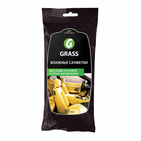 Салфетка влажная для авто GRASS в ассортименте