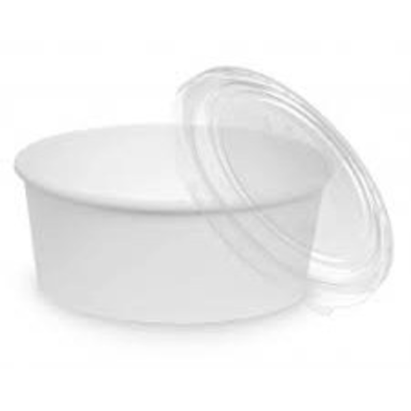 Супница 300мл Round Bowl Белый с полипропиленовой крышкой, OSQ, 30шт.