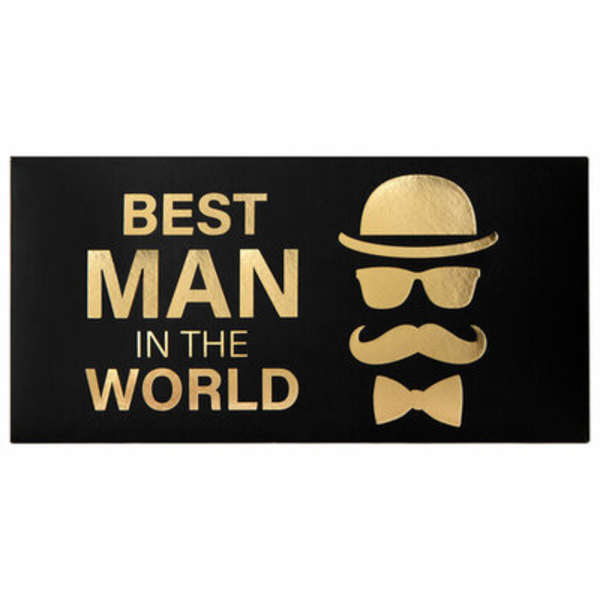 Конверт для денег "Best man in the world" Мужской стиль