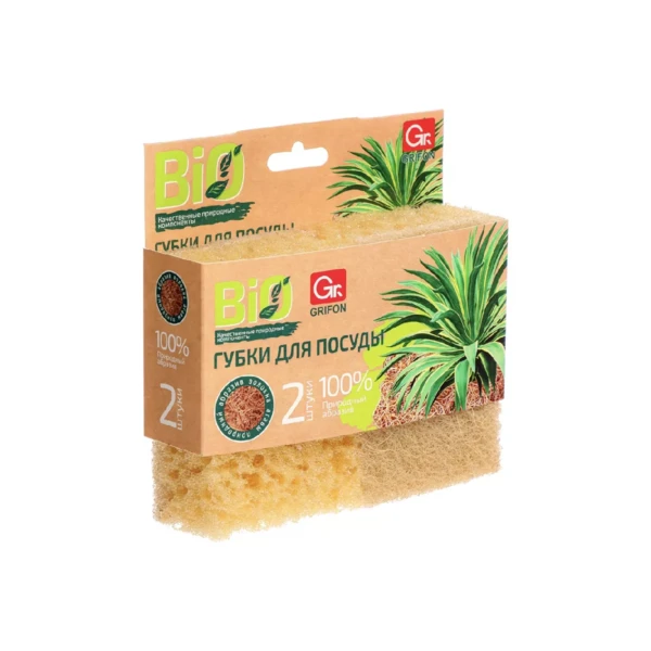Губки для посуды GRIFON из поролона Sota 2шт. шестигранник, для деликатных поверхностей