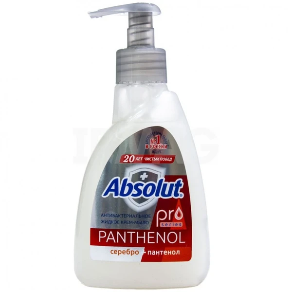 Мыло жидкое 250г. АБСОЛЮТ PRO серебро + пантенол