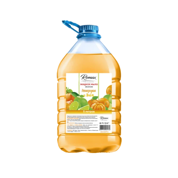 Мыло жидкое ROMAX 5л. Мандарин и Лайм