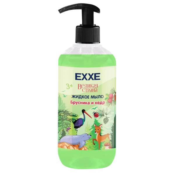 Мыло жидкое детское EXXE серия Великая страна 400 мл Брусника и кедр