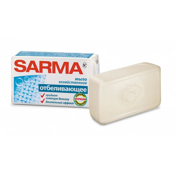 Мыло хозяйственное Сарма с отбеливающим эффектом 140 гр.