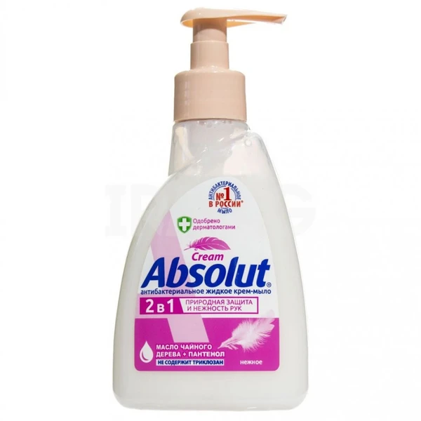 Мыло жидкое 250г. АБСОЛЮТ 2в1 Классик нежное диспенс