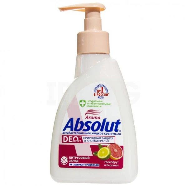 Мыло жидкое 250г. АБСОЛЮТ Deo effect Грейпфрут и бергамот