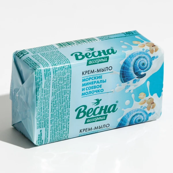 Мыло - крем 140гр. ВЕСНА Морские минералы и соевое молочко