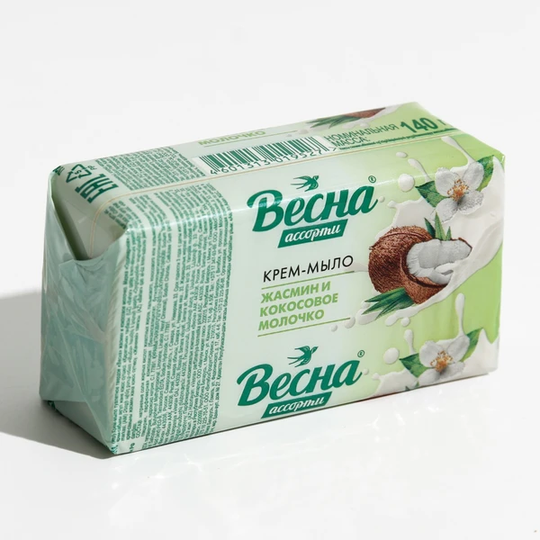 Мыло - крем 140гр. ВЕСНА Ассорти Жасмин и кокосовое молочко