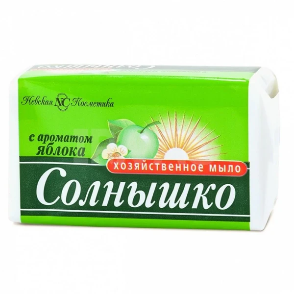 Мыло хозяйственное Солнышко с ароматом яблока 140 гр.