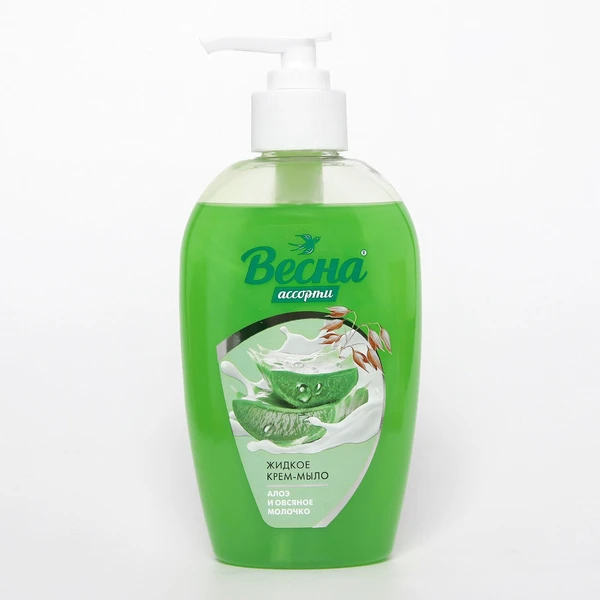 Мыло-крем жидкое 280г. ВЕСНА Ассорти Алоэ и овсяное молочко