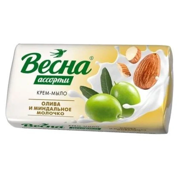 Мыло - крем 90гр. ВЕСНА Ассорти Олива и миндальное молочко