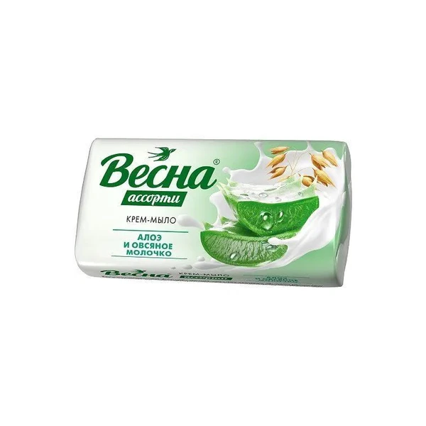 Мыло - крем 90гр. ВЕСНА Ассорти Алоэ и овсяное молочко