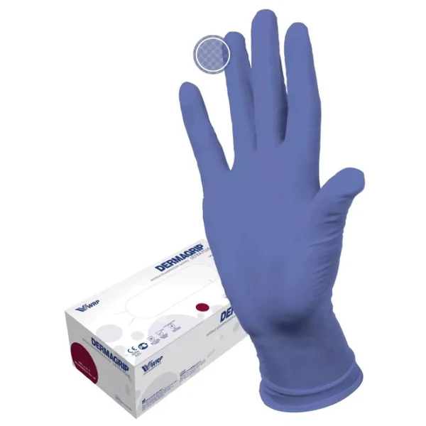 Перчатки нитрил Dermagrip ULTRA PLUS -XL , нестерильные, неопудренные, 100 пар/уп. голубые