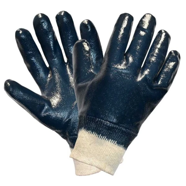 Перчатки с нитриловым покрытием (полный облив, манжета резинка)