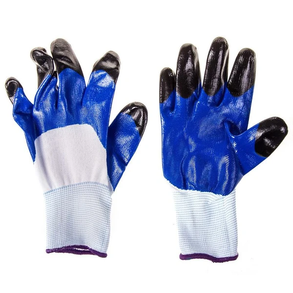 Перчатки нейлоновые (с облитыми пальцами черным)