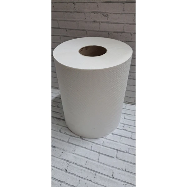 Полотенце бумажное рулонное 1шт*200м, 1сл., белое с тиснением с центральной вытяжкой