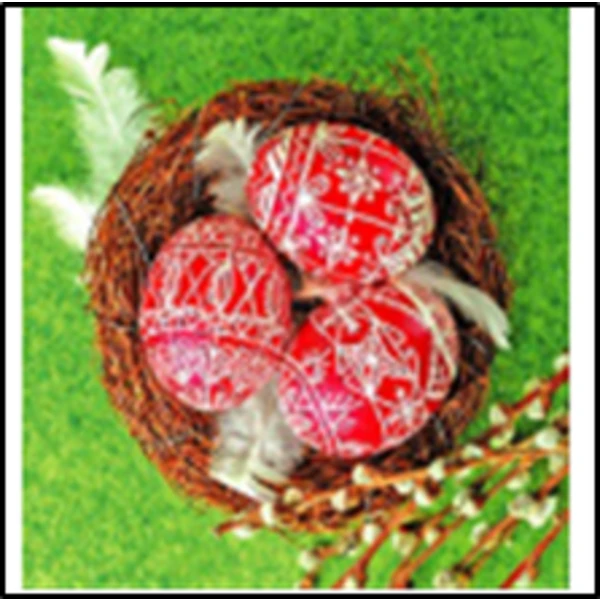 Салфетки бумажные Plushe 33*33см, 18 листов, 3 слоя, ПАСХАЛЬНЫЕ, Гнездо