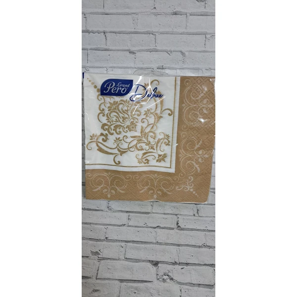 Салфетки бумажные GrandPero Deluxe 33х33 3слоя 20штук, Опера