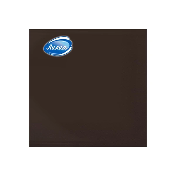 Салфетки бумажные Лилия 33х33 2слоя 20штук, Коричневый