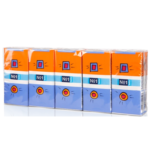 Платочки бумажные носовые BELLA №1 10шт, трехслойные