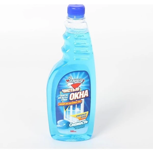 Чистящее средство для стекол Золушка Чистые окна Морская свежесть 500 мл (сменный блок)
