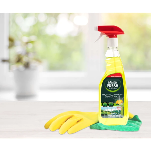 Чистящее средство Master FRESH 500мл., для стекол и зеркал Аромат лимона с триггером