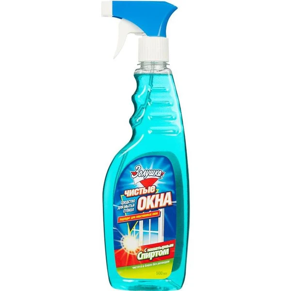 Чистящее средство для стекол Золушка с Нашатырным спиртом 500 мл (триггер)