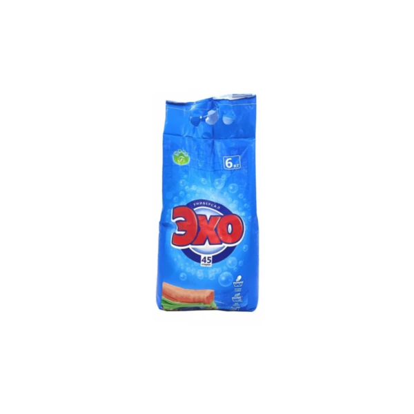 Стиральный порошок универсал ЭХО 6000 гр., пакет.