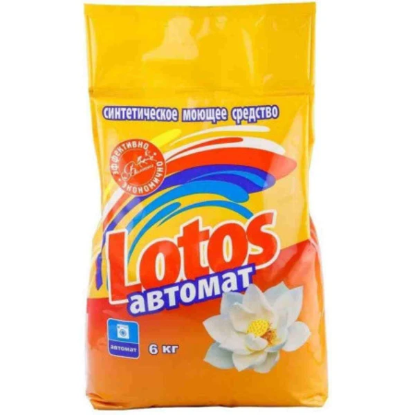 Стиральный порошок автомат Лотос 6000 гр мягкая упаковка
