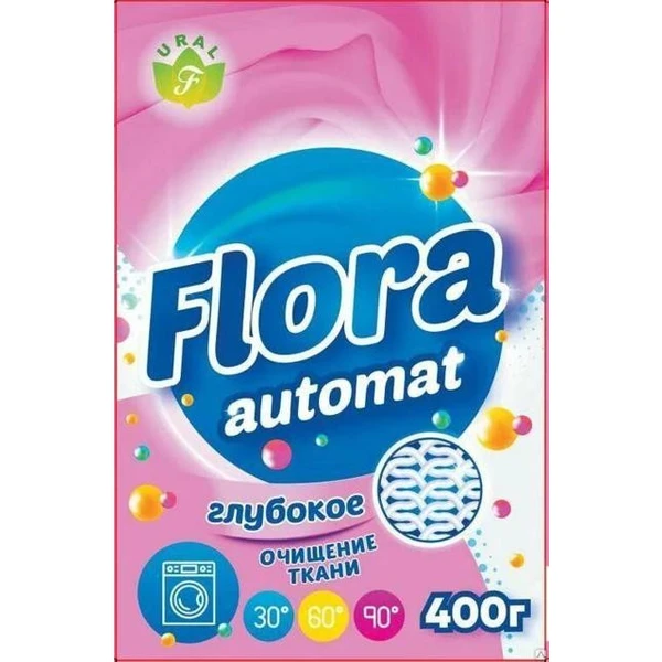 Стиральный порошок автомат Флора 400 гр., короб.