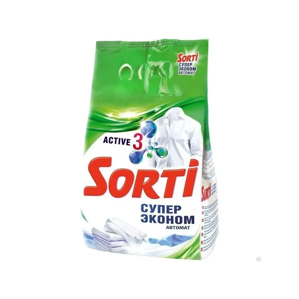 Стиральный порошок автомат Сорти 3000гр Супер Эконом