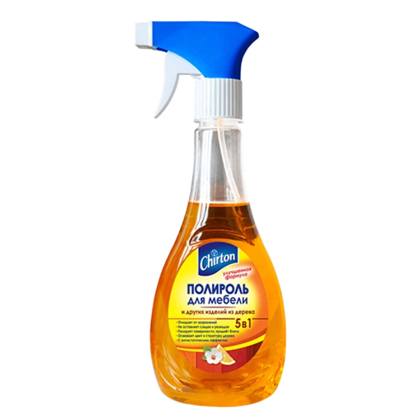 Полироль - антстатик для мебели Чиртон 5в1триггер 400мл+100мл.Бесплатно