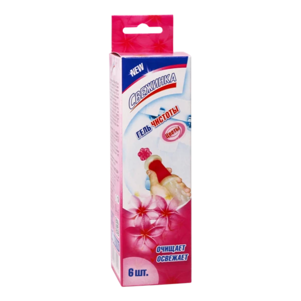 Освежитель WC СВЕЖИНКА гелевый с дозатором цветы 6шт (37гр)