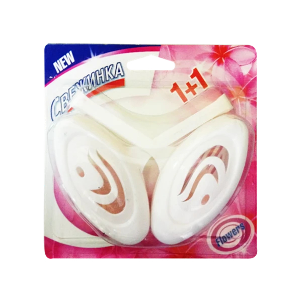 Освежитель WC СВЕЖИНКА 2штх30гр цветы (1+1 мыльце в подвеске) блистер