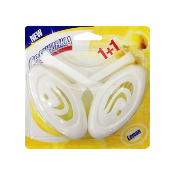 Освежитель WC СВЕЖИНКА 2штх30гр лимон (1+1 мыльце в подвеске) блистер