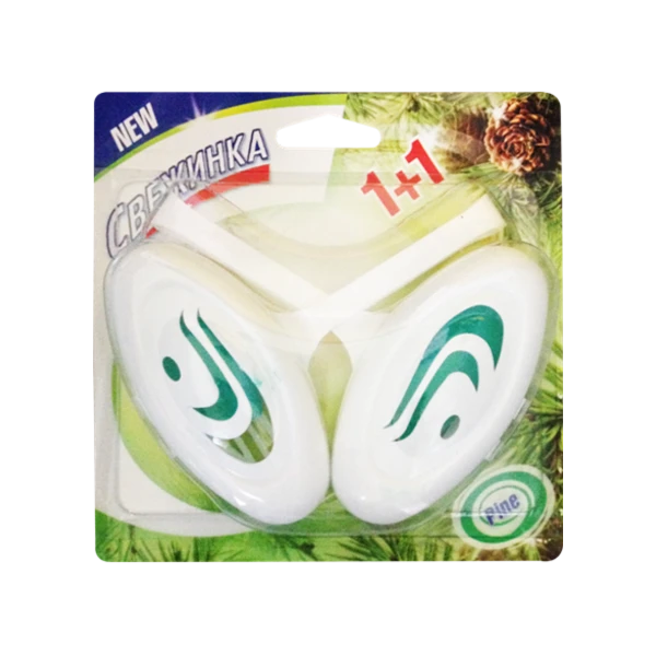 Освежитель WC СВЕЖИНКА 2штх30гр лес (1+1 мыльце в подвеске) блистер