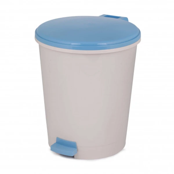 Ведро для мусора 12л с педалью (слоновая кость)