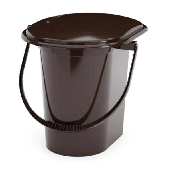 Ведро-туалет 17л (коричневый цвет)