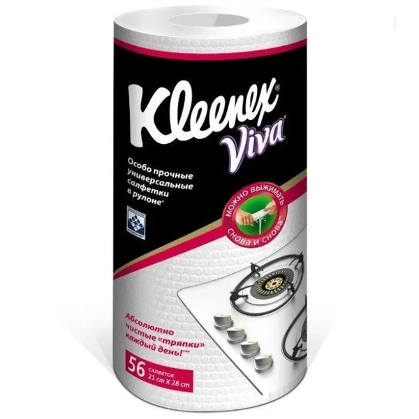 Салфетки KLEENEX VIVA универсальные в рулоне 56шт