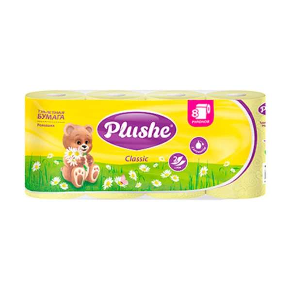 Туалетная бумага Plushe 2х-сл аромат. Ромашка (1*8шт/8уп)