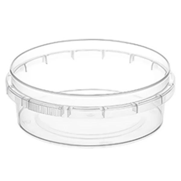 Контейнер круглый с крышкой 125мл, упорное кольцо+конт.замок, ВЗЛП (1/45/360)