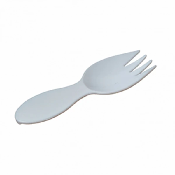 Вилка-ложка одноразовая 80мм, белая (1/50/500)