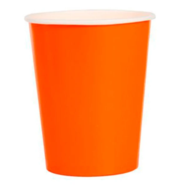 Стакан 250мл. для горячего Оранжевый (1*50/20уп)