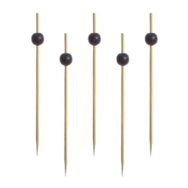 Пика "Жемчужина" черная 12см, бамбук (1*100/40уп)