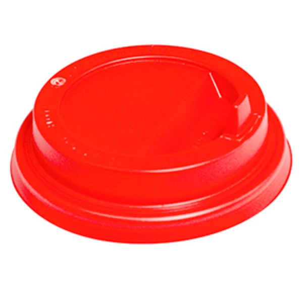 АКЦИЯ Крышка для стакана с закрытым питейником d-80 красная (1*100/10уп)